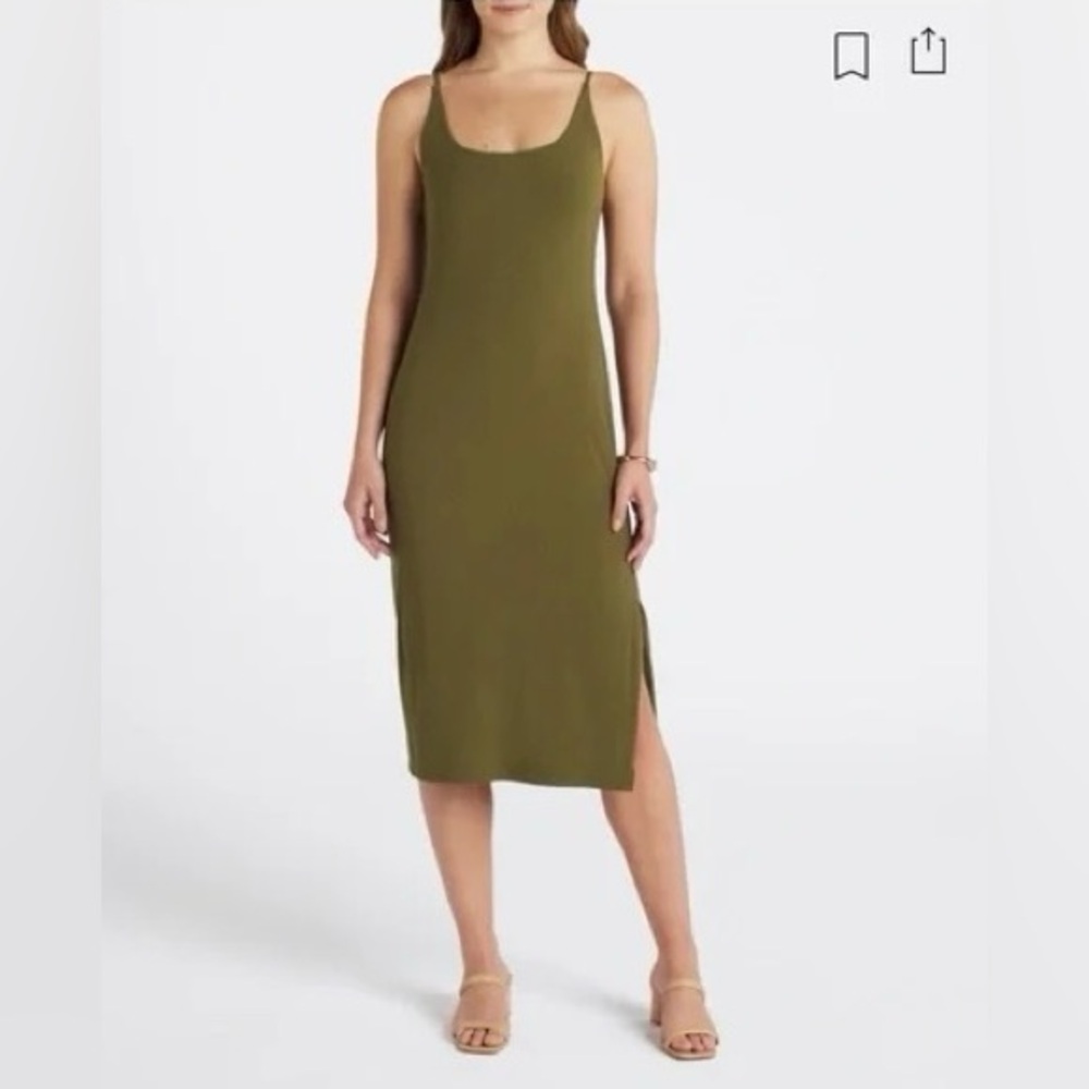 NWT Nine Britton Olive Midi Dress